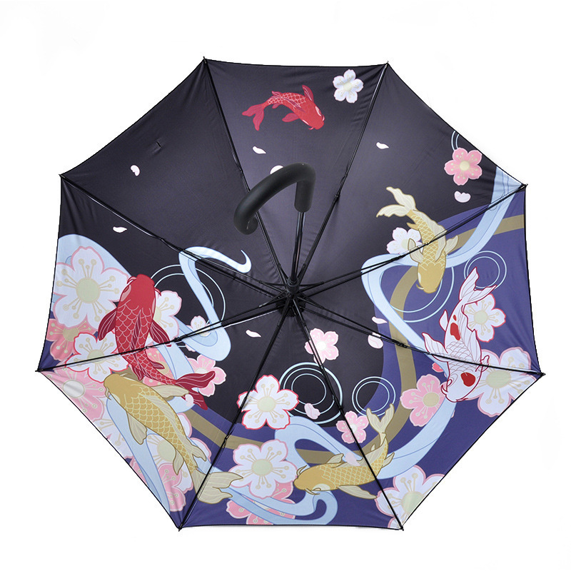 Rain umbrella windproof 2 layer umbrella custom umbrella double sided print