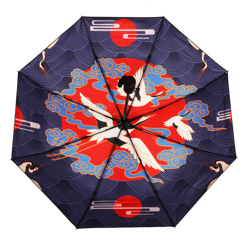 Foldable umbrellas automatic with logo prints automatic black coated uv umbrellas for adults custom photo umbrella