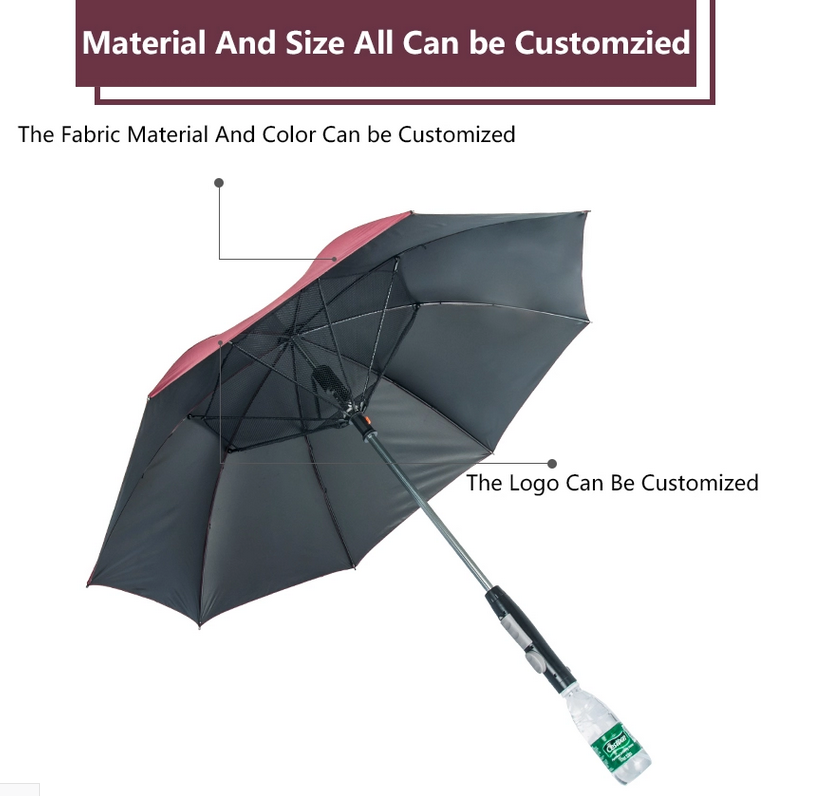 Umbrella water fan umbrella mist system with logo printing custom umbrella with fan and water