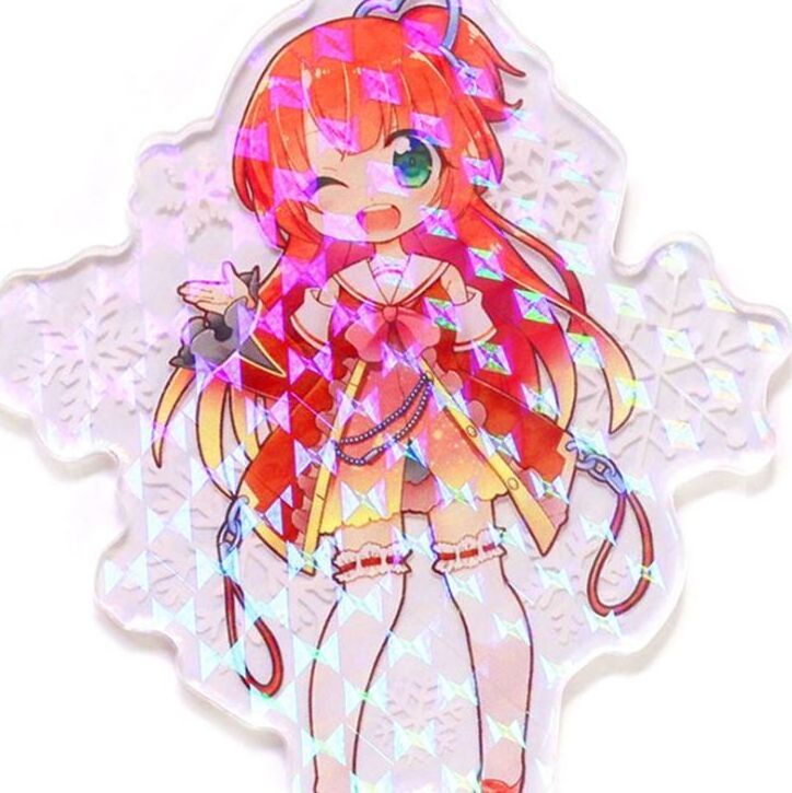 Custom Anime carton Acrylic Keychain,  cute keychain laser engraved acrylic charm glitter epoxy hologram keyring