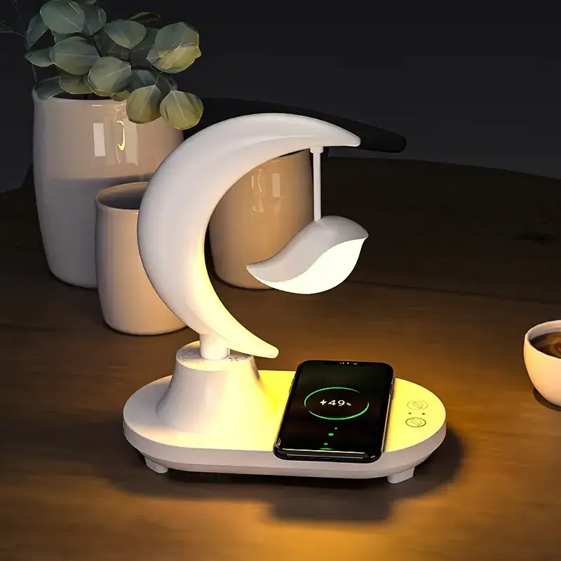 7 Color RGB Light Night Wireless Charger Music Boxes Bluetooth Speaker Table Led USB Touch Lamp Rechargeable beside Night Light