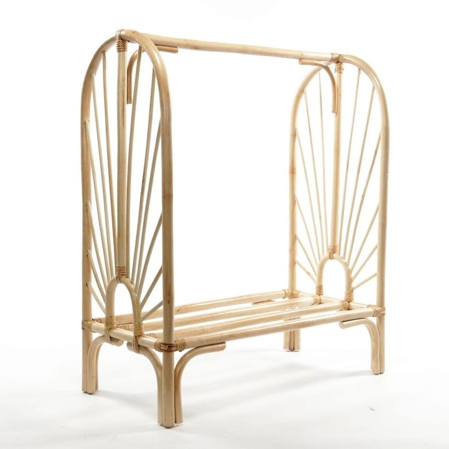 Rattan Clothing Rack Hanging Rack standing Clothes Rack made of Rattan cane frame and rattan core  weaving Made in Indonesia