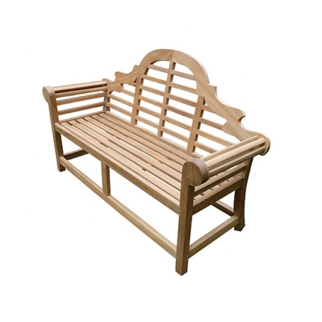 Indonesian natural Furniture product Long Garden Chair Patio Wooden Park Bench for indoor and outdoor