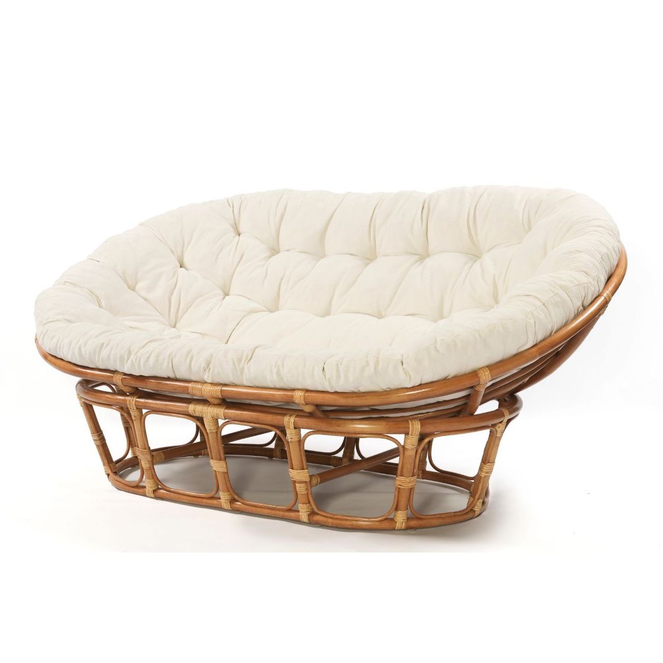 latest design bed sofa rattan cane frame and rattan core weavng long chair cozy relaxing chair with cushion