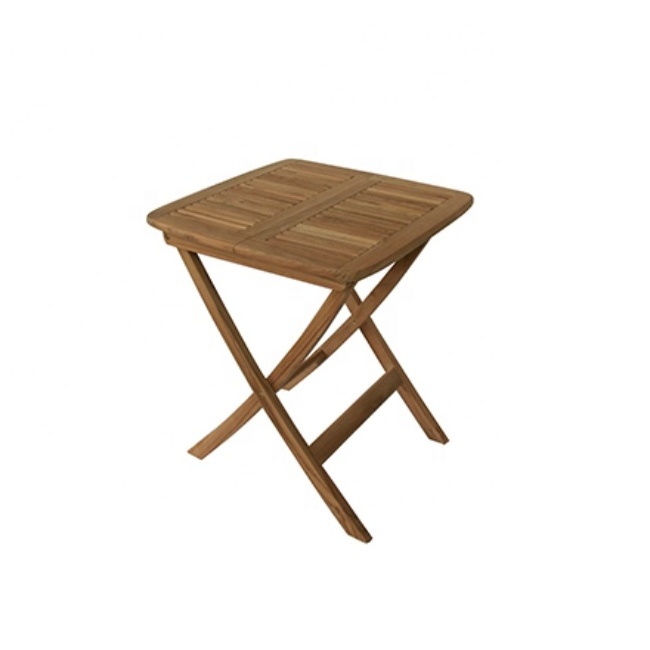 best selling home living natural furniture Folding square Table handmade of Teak Wood originally from Indonesia