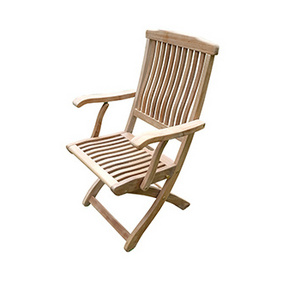 Indonesia home furniture and decoration Wooden Folding Armed chair originally handmade of top grade teak wood