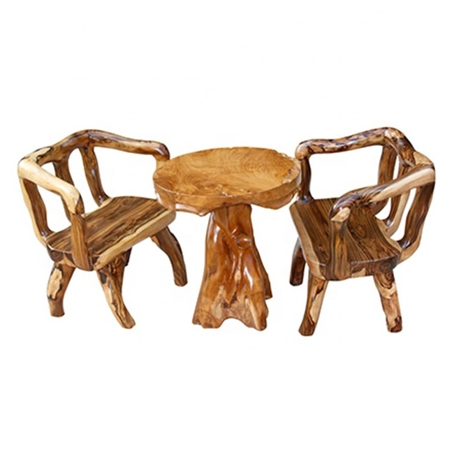 Indonesian natural hime furniture and decoration HIGH ARTISTIC FURNITURE SET RARE TEAK ROOT FURNITURE