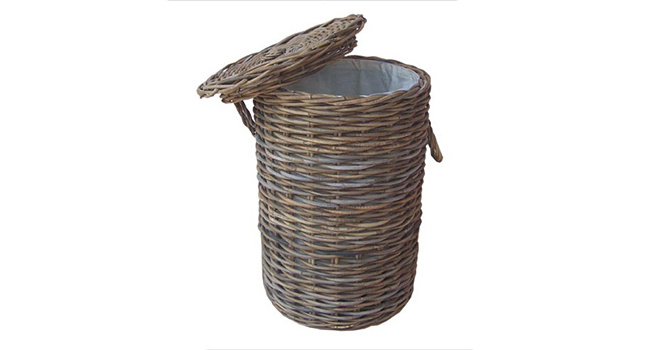 High quality Folding cheap wicker laundry basket with lining With simple elegant modern design from Cirebon West Java Indonesia