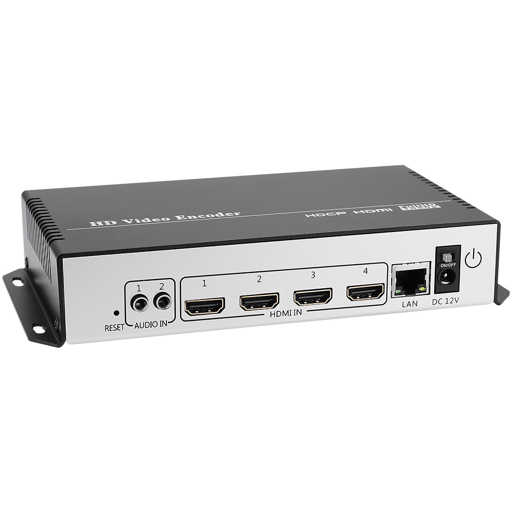 4 channels H.265 H.264 rtmp Srt stream Video encoder hdcp hd hdmi to ip live streaming encoder