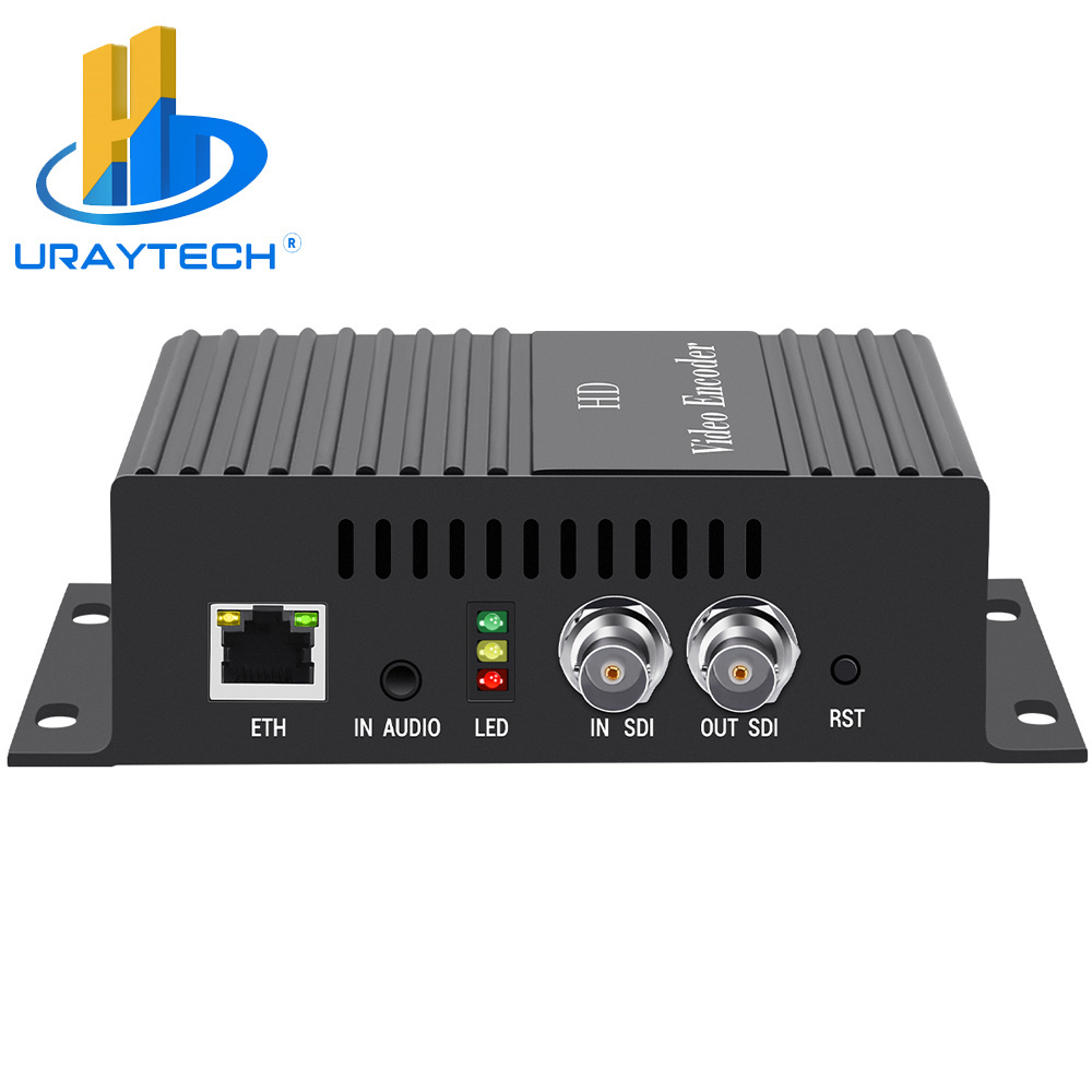 URay H.264 SD HD 3G SDI To IP SRT Encoder HD-SDI Video Streaming Encoder IPTV Live Encoder For Youtube Facebook Wowza Via RTMP