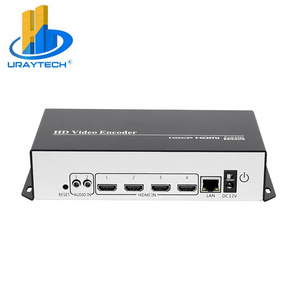 4 channels H.265 H.264 rtmp Srt stream Video encoder hdcp hd hdmi to ip live streaming encoder