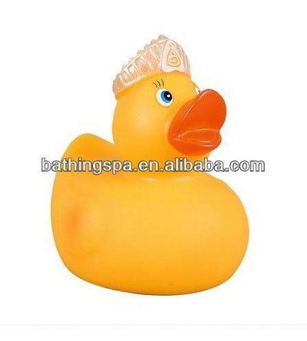 Hot selling queen baby bath toy yellow duck