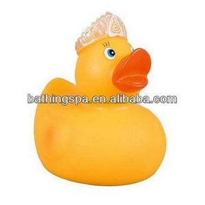 Hot selling queen baby bath toy yellow duck