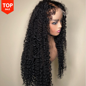 Wholesale Curly Human Hair Wig 13x4 Front Lace Wig 100% Human Hair 13x6 mongolian curly frontal wig