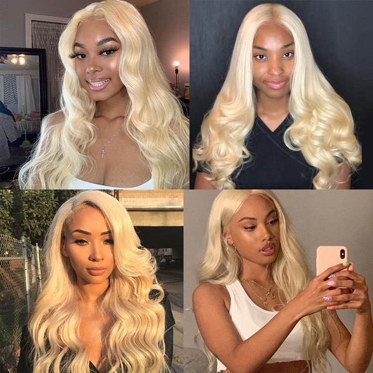 Raw Russian 613 Virgin Hair Weave Bundles Vendor, Brazilian 100% Raw Unprocessed Human Hair 613 blonde  hair bundles