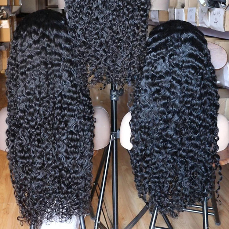 Wholesale Curly Human Hair Wig 13x4 Front Lace Wig 100% Human Hair 13x6 mongolian curly frontal wig