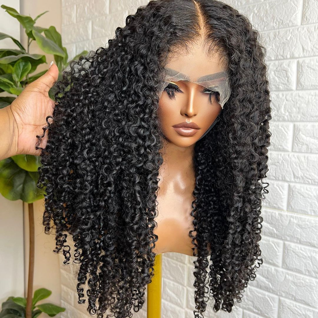 Brazilian Mink Virgin Human Hair Burmese Deep Wave Curly 13x4 full lace curly 40 inch human hair full lace front wig