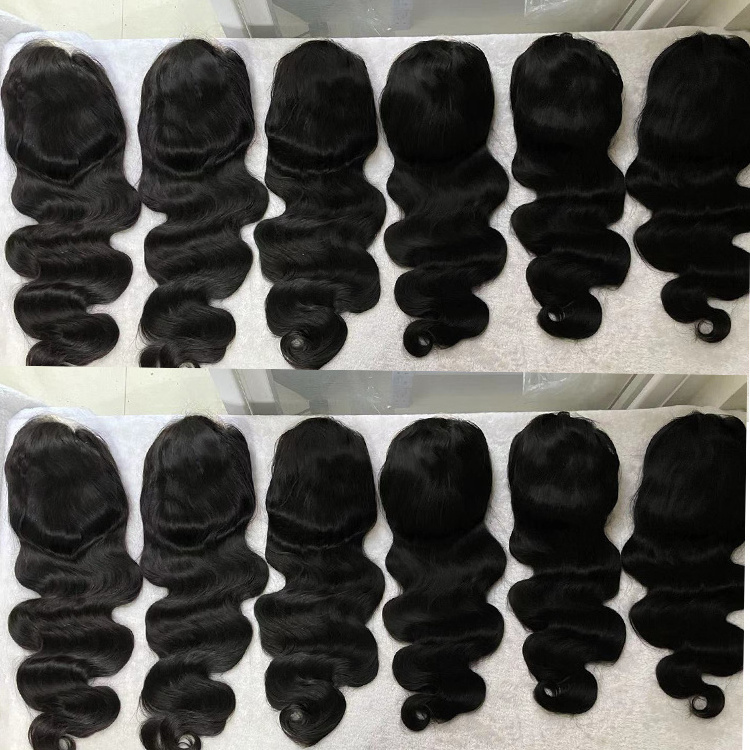 Drop Shipping Vendor Grade 11A Raw Virgin Indian human hair Hair 180% Density Natural Transparent Hd Body Wave Wig