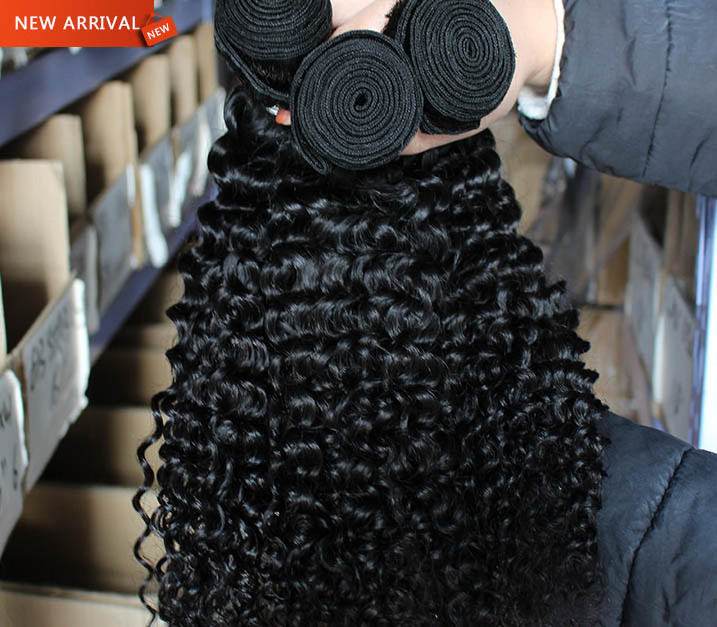 Ship Within 2 Hours Grade 10A 100%raw peruvian Virgin Human Mink hair bundle kinky curly weaves bundles with closure