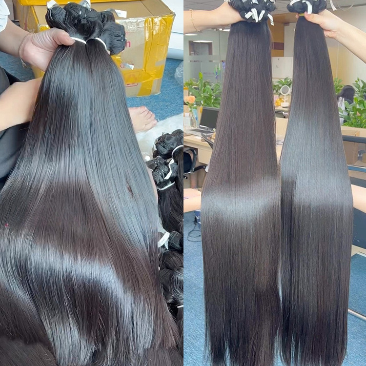 Wholesale Raw Vietnamese Cuticle Aligned Unprocessed one donor Human Hair Double Drawn Raw Vietnamese Human Hair Bundles Vendor