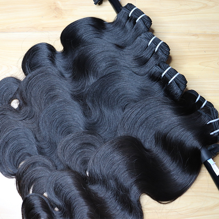 Raw Human Hair Bundles Vendor One Donor Cuticle aligned Human Hair Double Drawn body Wave Hair Bundles