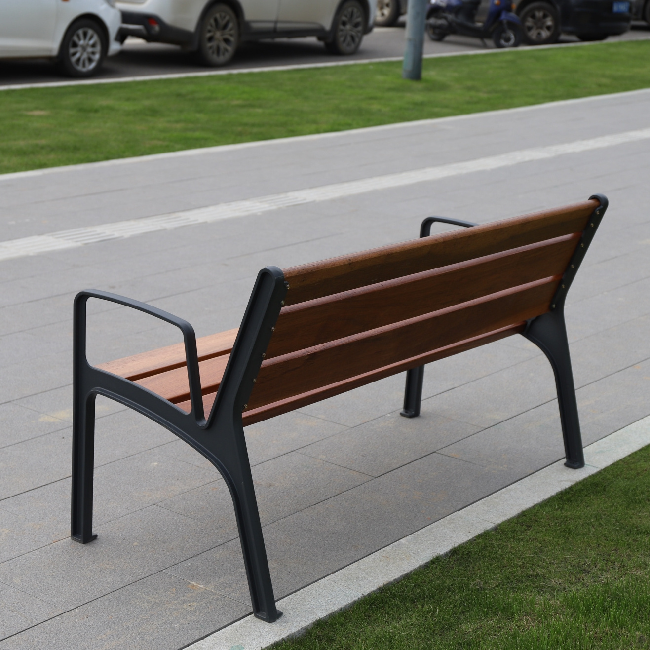 Aluminium knock down outside teak garden bench outdoor benches with backrest