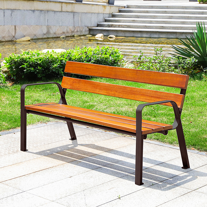 180cm long teak woodren garden waiting chair outdoor bench legs aluminum solid wood slats seat for park street public furniture