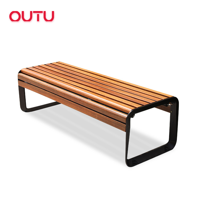 Durable Rain-proof Sun-Proof Aluminum Plastic Wood Patio Furniture Outdoor Park Bench Seat Street Bench