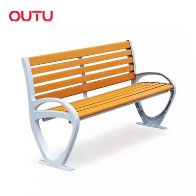 Street Rest Commercial  Public Park Benches outdoor garden teak solid wood bench