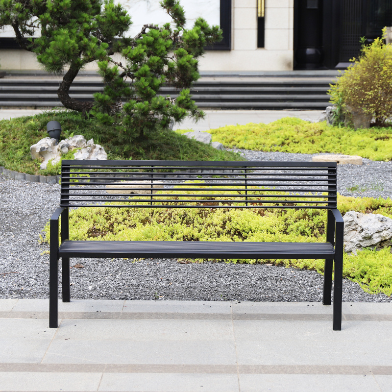 Cast iron 2 seat garden benches outdoor park bench for seating outside bench