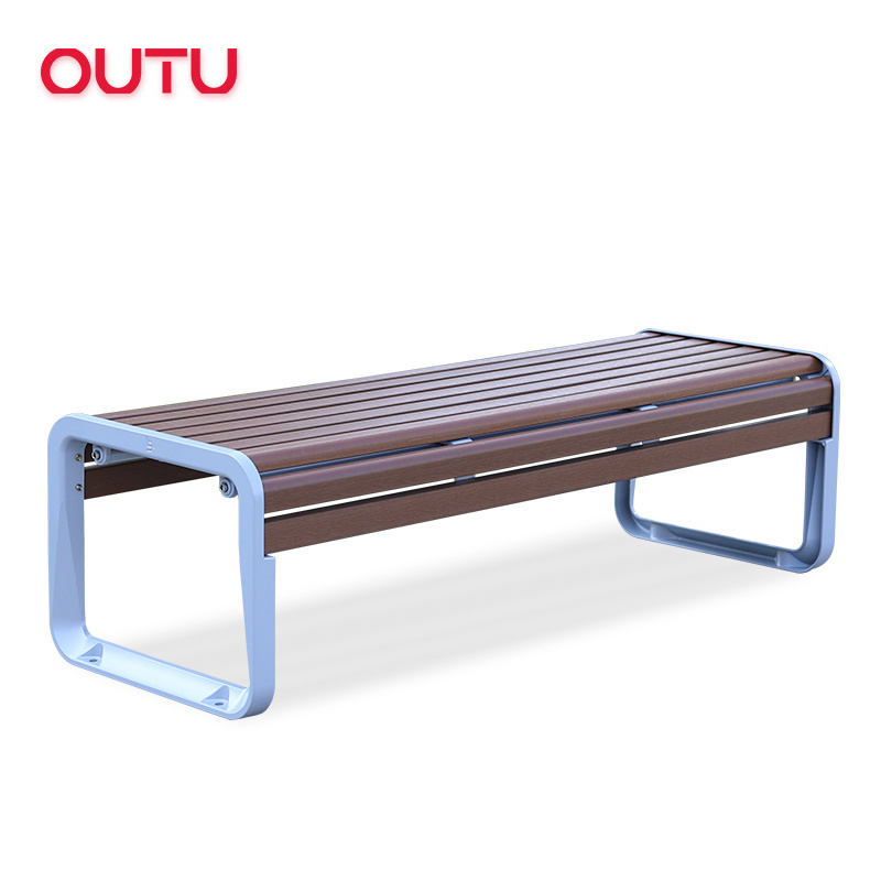 Durable Rain-proof Sun-Proof Aluminum Plastic Wood Patio Furniture Outdoor Park Bench Seat Street Bench