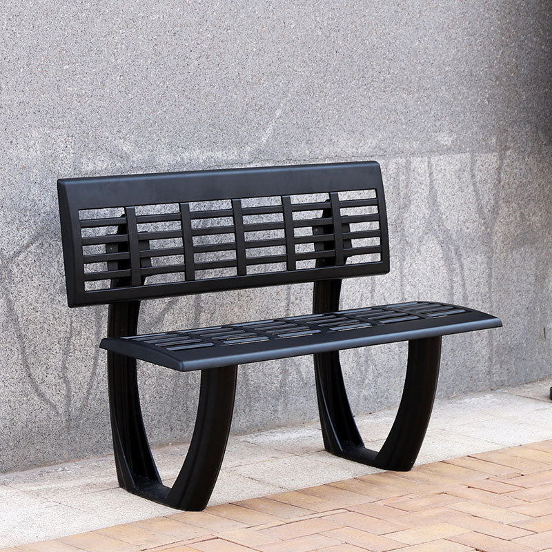 Outdoor luxury wooden seat garden bench cast aluminum patio benches metal modern park benches