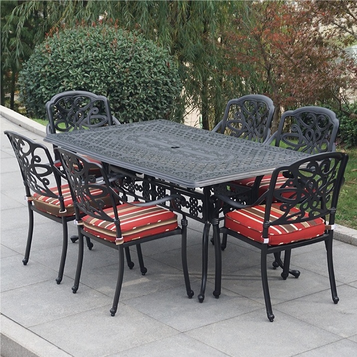 Die Cast Aluminum Outdoor Patio Furniture Chair Set Table And bench patio furniture