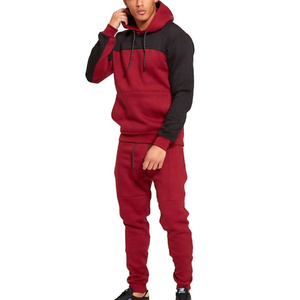 High Quality 100% Cotton Casual Custom Logo Tracksuit for men's low MOQ breathable Quick dry Tracksuit set For Men's