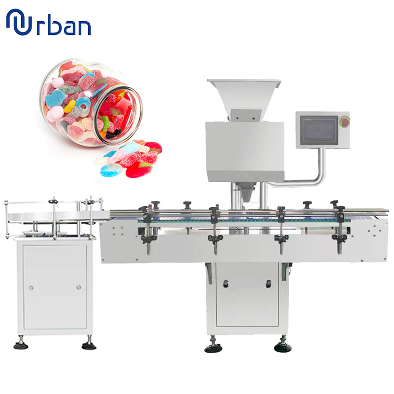 Automatic 8 Channel Vibrating Counter Gummy Candy Counting Packing Machine