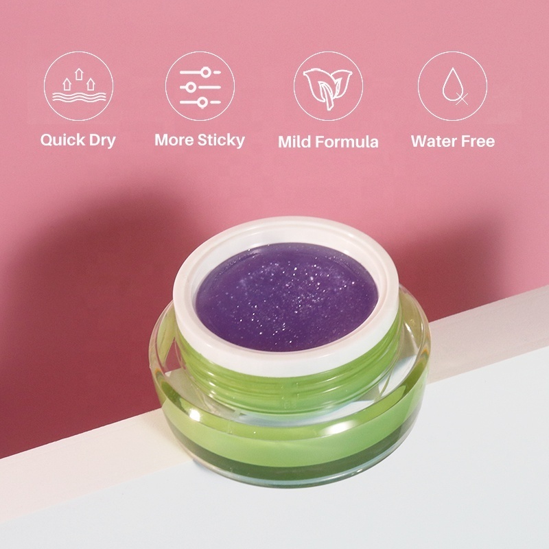 Grape flavor Flashing glue balm lash lift eyelash glue balm lift strong hold sticky lash wax gel colorful lash lift glue balm