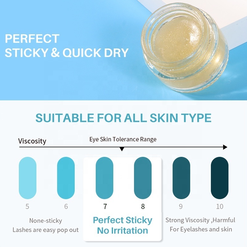 Strong hold sticky eyelash Lifting Glue Balm eyelash glue lash lift wax wholesale custom color Fruit scent lash lift glue balm