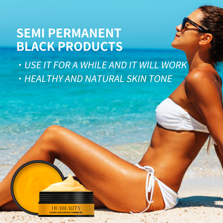 Custom Pure natural 20X intensive tanning gel tan extender Private Label your logo Peptide Full Body Tan Gel 200g