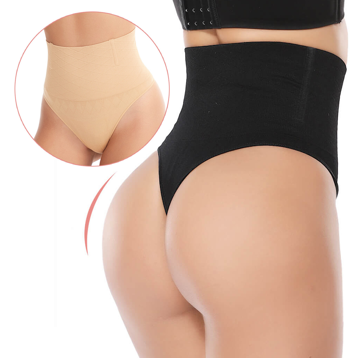 Women High Waist Thong Butt Lift Panties Slimming Body Shaper Underwear Tummy Control Waist Seamless Shaperwear sexy Thongs