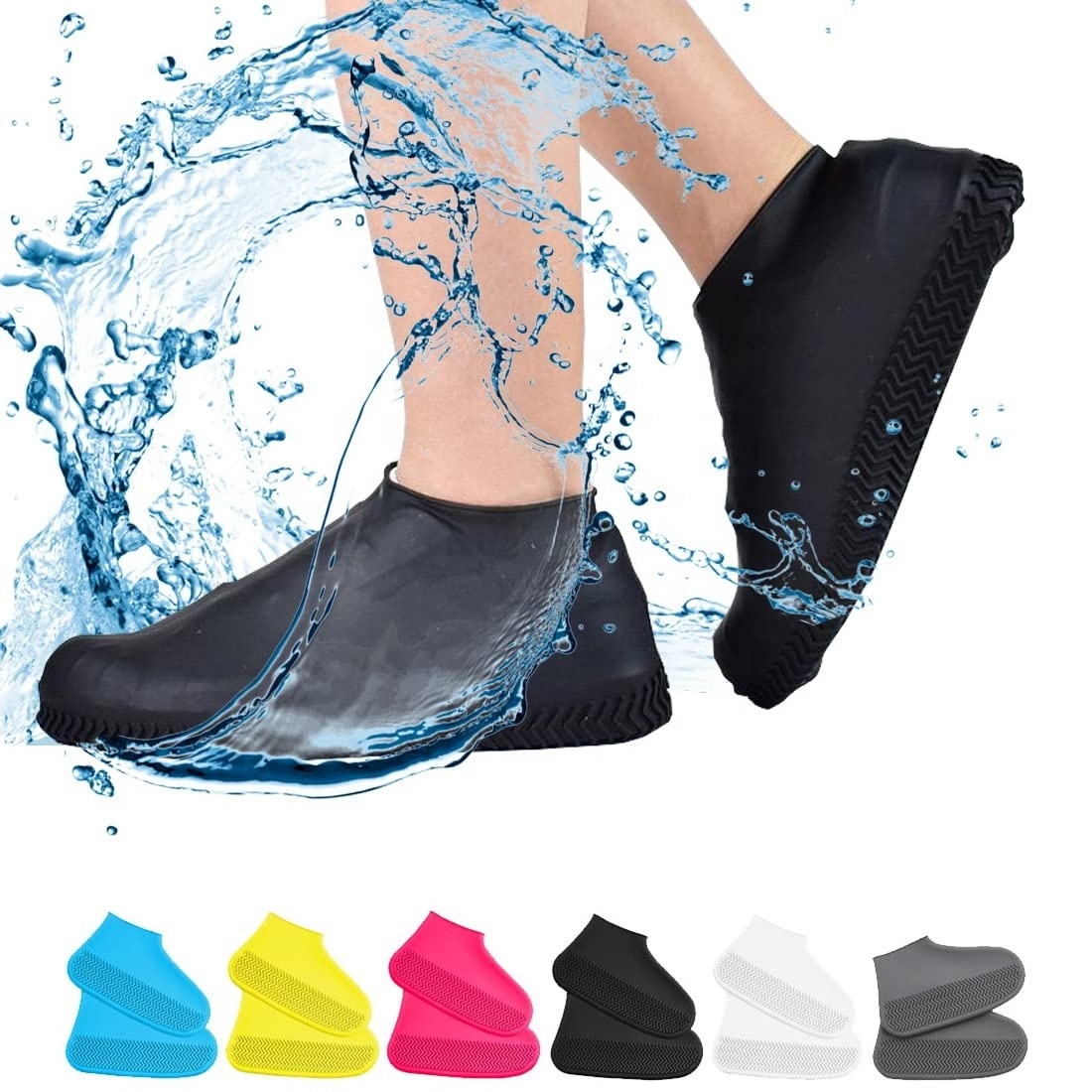 Portable Rain Water Shoe Cover Student Outdoor Travel Silicone Shoe Cover Waterproof Rainproof resistant Silicone Rain Boots