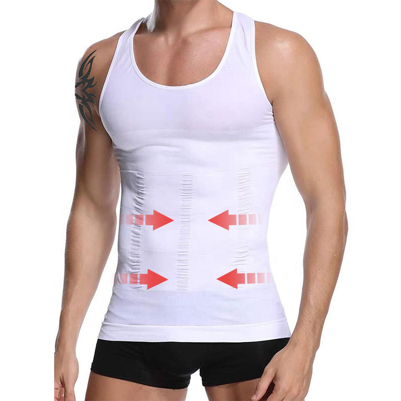 Waistcoats Men's Slimming Body Shapewear Corset Fitness Compression Tank Top Mens Body Shaper Vest Plus Size Men's Vests