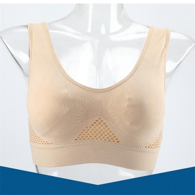 Ultra Breathable Lift Air Bra Breathable Cool Lift Up Air Bra Women Seamless Bras Removable Pads