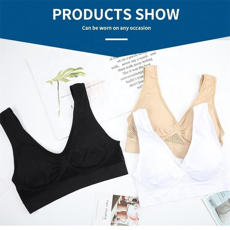 Ultra Breathable Lift Air Bra Breathable Cool Lift Up Air Bra Women Seamless Bras Removable Pads