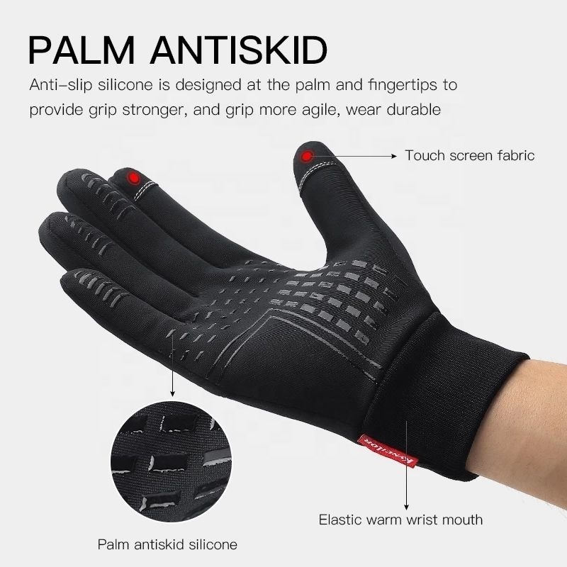 Winter Men Women Warm Waterproof Anti Slip Bike Running Riding Walking Touch Screen Cycling Driving Winter Ski glove