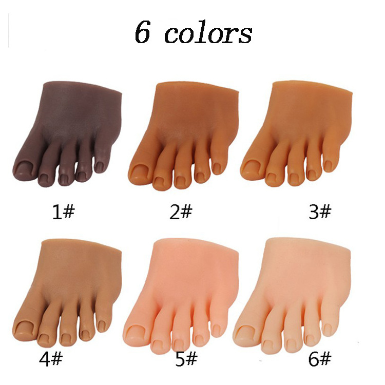 Silicone Foot Mannequin Training Display nail Practice false foot prosthesis model fake silicone foot For Manicure