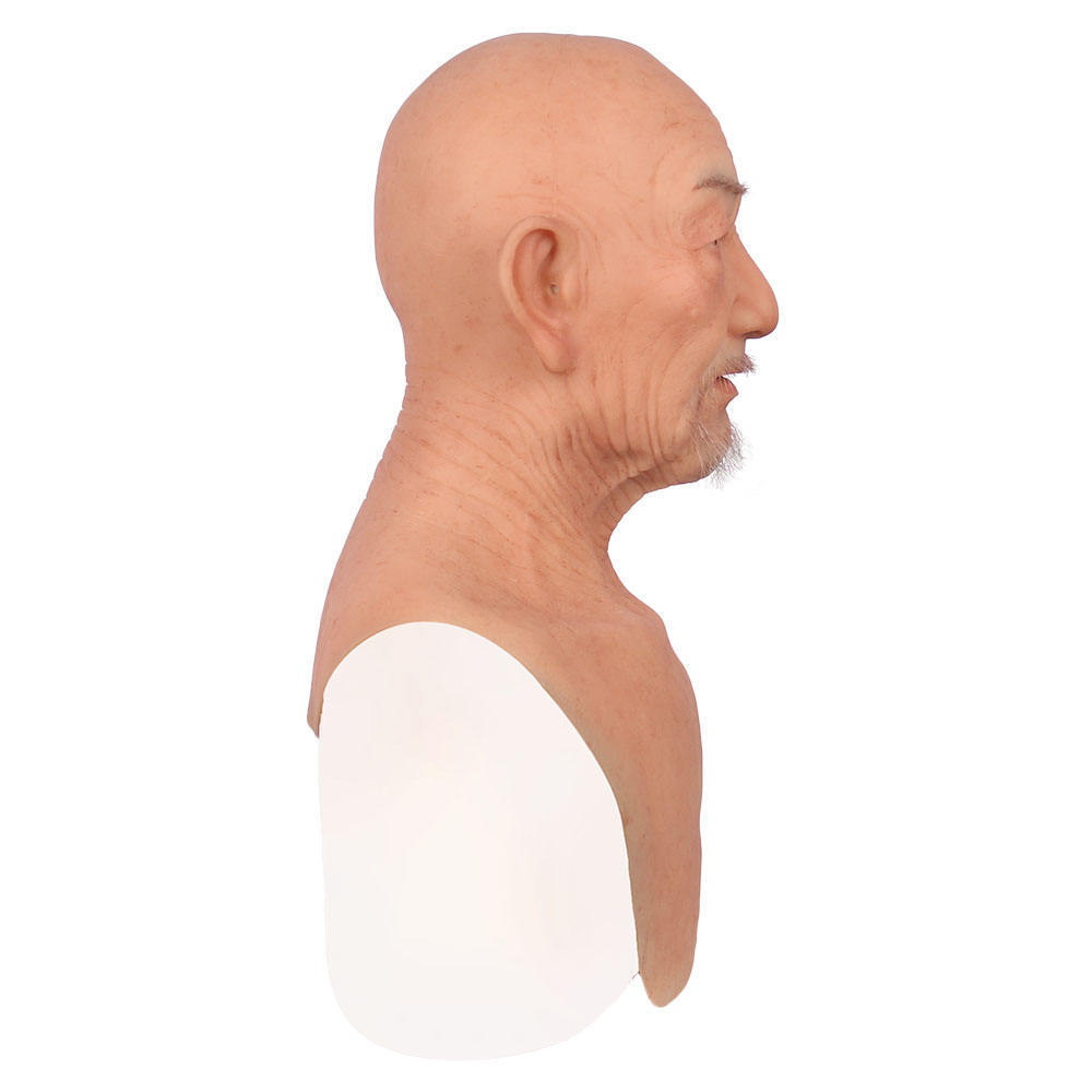 Novelty Halloween Costume Elderly William realistic male silicone mask For Custom With Wrinkled Beard