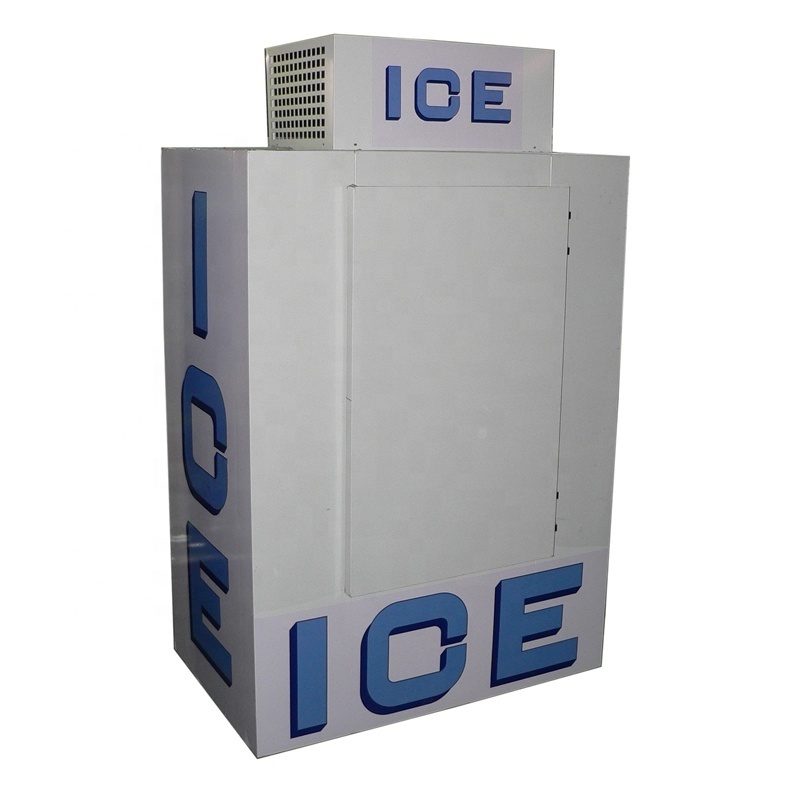 Outdoor Single Solid Slant Door Mini Ice Storage Freezer