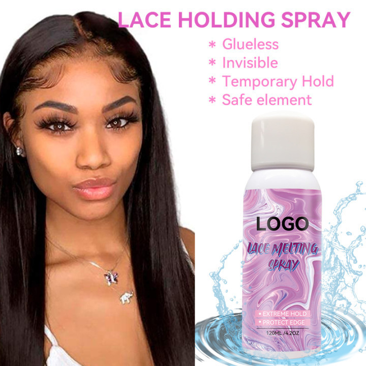 Low MOQ wig lace melting spray hot selling lace holding spray extreme hold wig lace melting glue