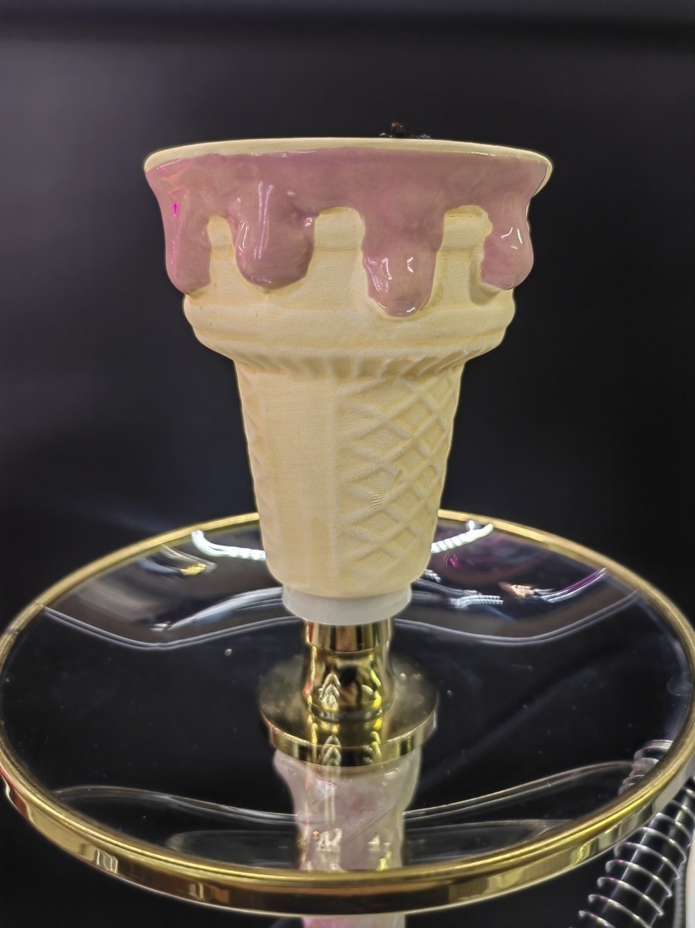 Pink Ice Cream Hookah 52CM High Aluminum Alloy Hookahs Shisha Nargila Set with Accessories