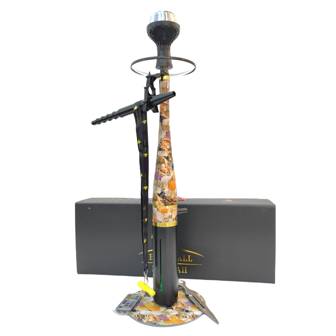 Wholesale High Quality Baseball Hookah 74cm Shisha Aluminum Alloy Sheesha Chichia Smoking Hookah Set LED Light